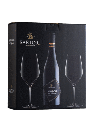 Sartori kinkekarp Amarone Le Corti + 2 pokaali